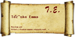 Tüske Emma névjegykártya